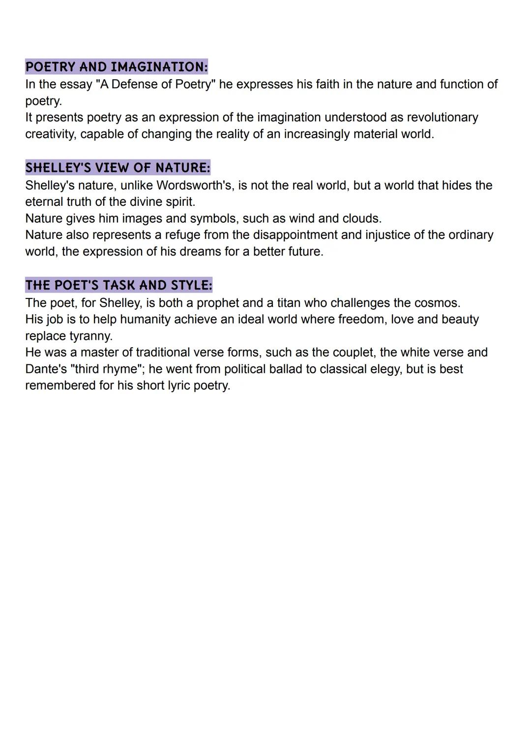 PERCY BYSSHE SHELLEY
LIFE AND WORKS:
Percy Bysshe Shelley was born in Sussex in 1792, the oldest son of a wealthy and
conservative Member of