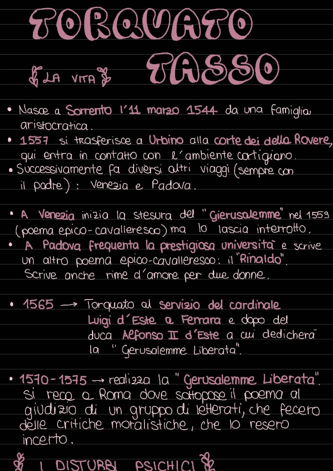 Torquato Tasso, la vita