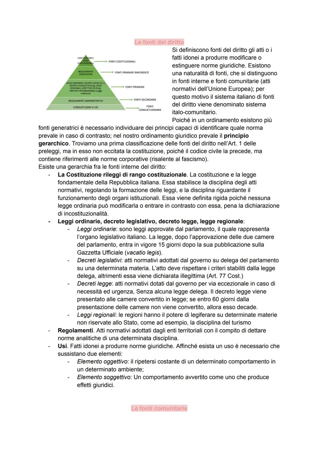 L'ordinamento giuridico
L'ordinamento giuridico è un insieme di principi di regole di condotta che mirano ad
organizzare un gruppo di person