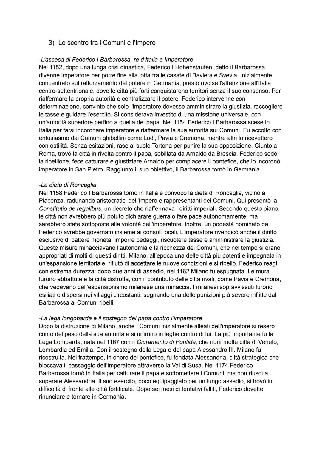 # LA CIVILTA' URBANA E L'ITALIA COMUNALE
1) Le città medievali
-La rinascita cittadina
Dall'XI secolo nelle città europee ci fu uno slanci