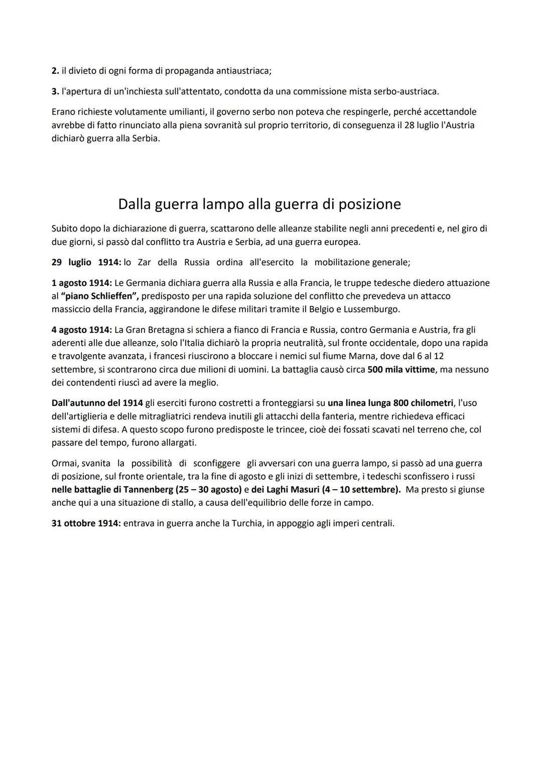 CAUSE POLITICHE
La cause politiche di questa grande guerra riguardavano dei contrasti fra gli Stati Europei e alcuni contrasti
interni, prec