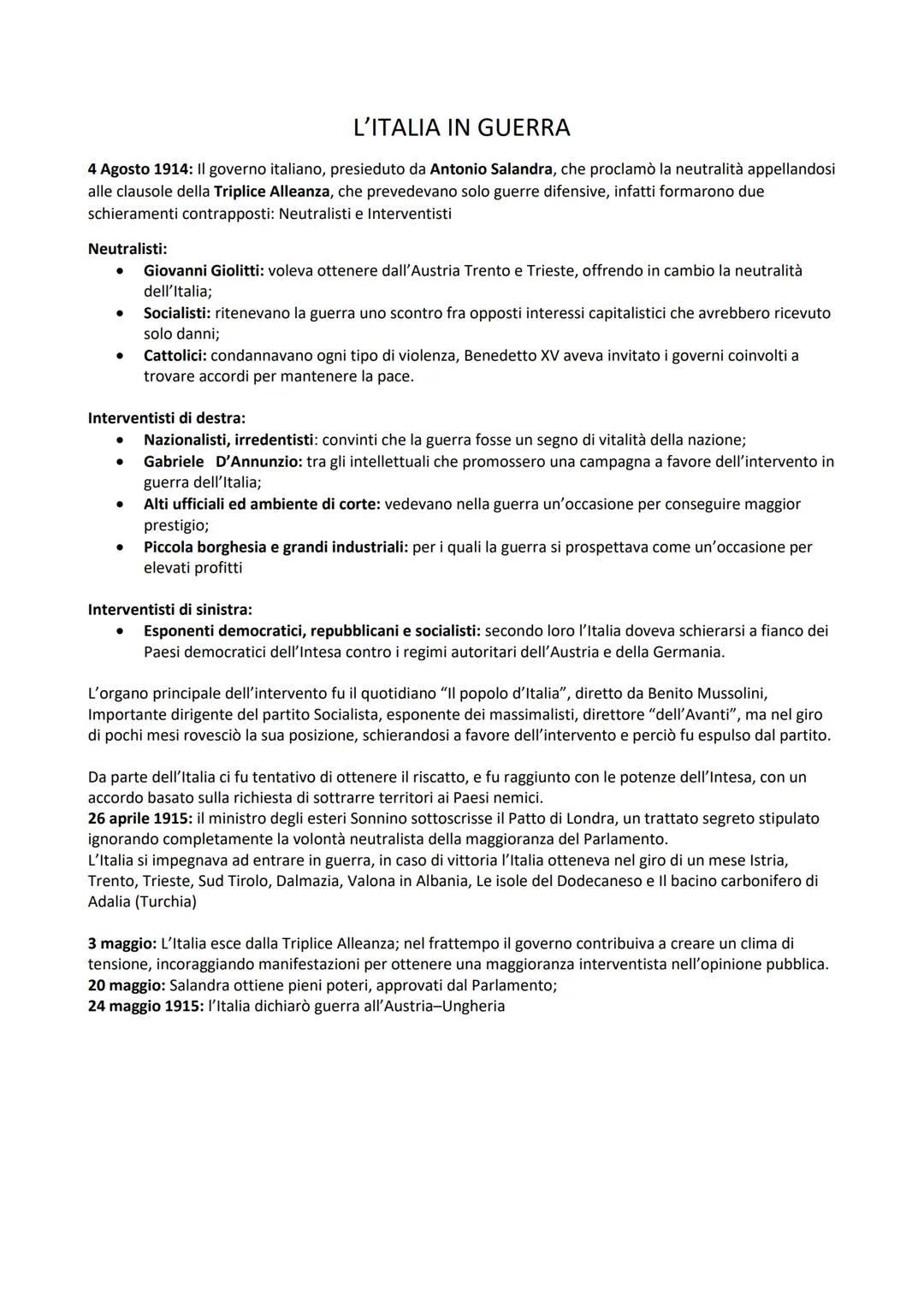 CAUSE POLITICHE
La cause politiche di questa grande guerra riguardavano dei contrasti fra gli Stati Europei e alcuni contrasti
interni, prec