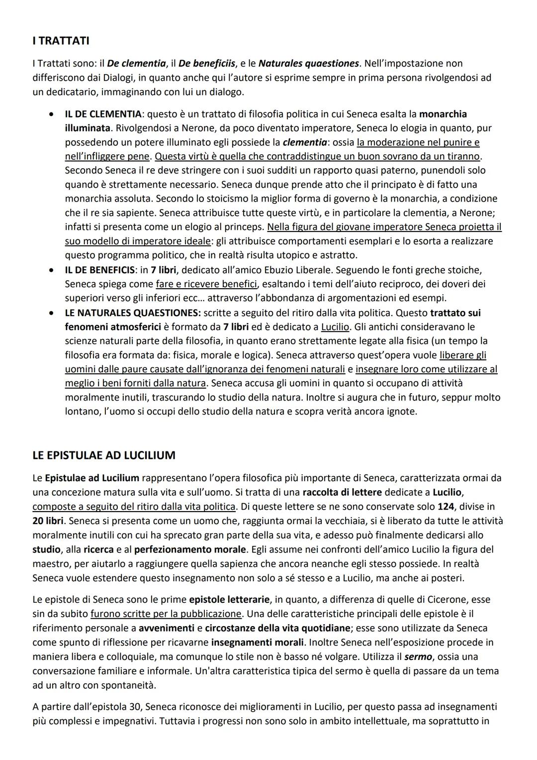 SENECA
Seneca nacque in Spagna nel 4 a.C. e apparteneva ad una ricca famiglia di rango equestre. Fu condotto
molto presto a Roma, dove studi