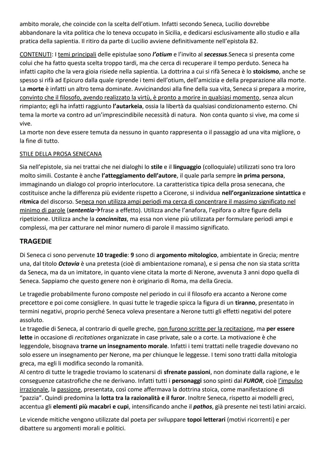 SENECA
Seneca nacque in Spagna nel 4 a.C. e apparteneva ad una ricca famiglia di rango equestre. Fu condotto
molto presto a Roma, dove studi