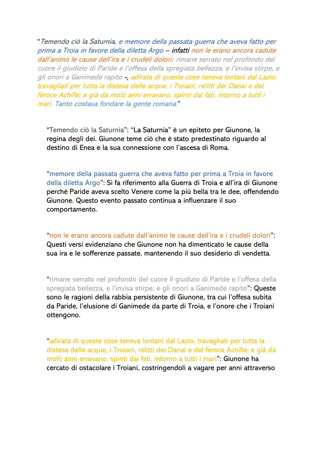 Eneide Proemio vv. 1-33
"Canto le armi e l'uomo che per primo dalle terre di Troia raggiunse esole
l'Italia per volere fato e le sponde lavi