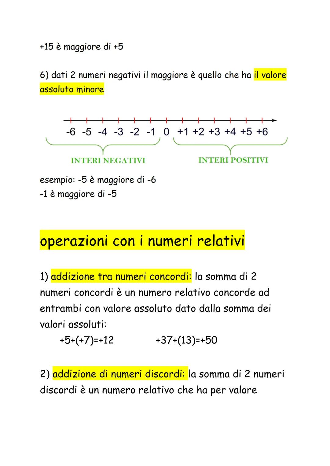 i numeri relativi
i numeri relativi sono un insieme di numeri preceduti dal segno +
e - (positivo +, negativo -).
caratteristiche dei numeri