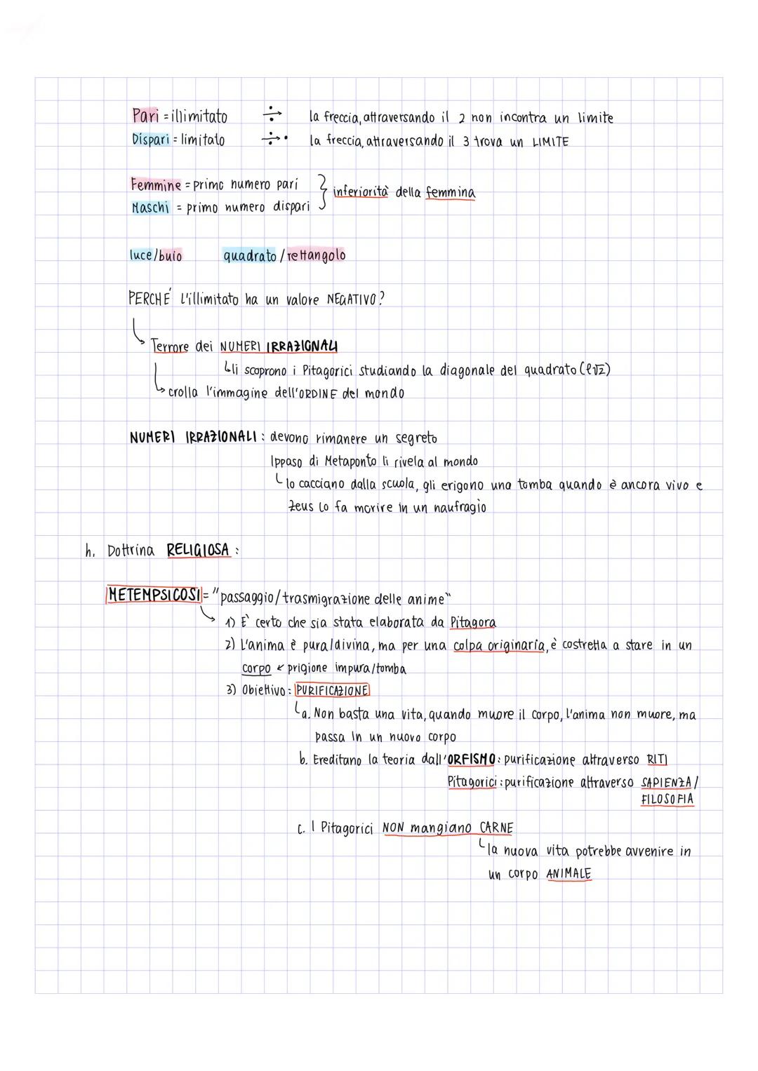 # LA SCUOLA PITAGORICA
1) PITAGORA (571/570-490 a.C.) di Samo città in Asia Minore, non lontana da Mileto
a. Sappiamo poco di lui, ci sono
