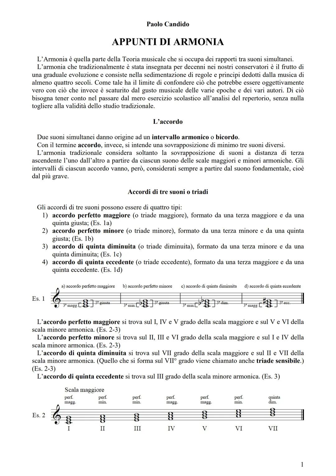 APPUNTI DI ARMONIA
L'Armonia è quella parte della Teoria musicale che si occupa dei rapporti tra suoni simultanei.
L'armonia che tradizional