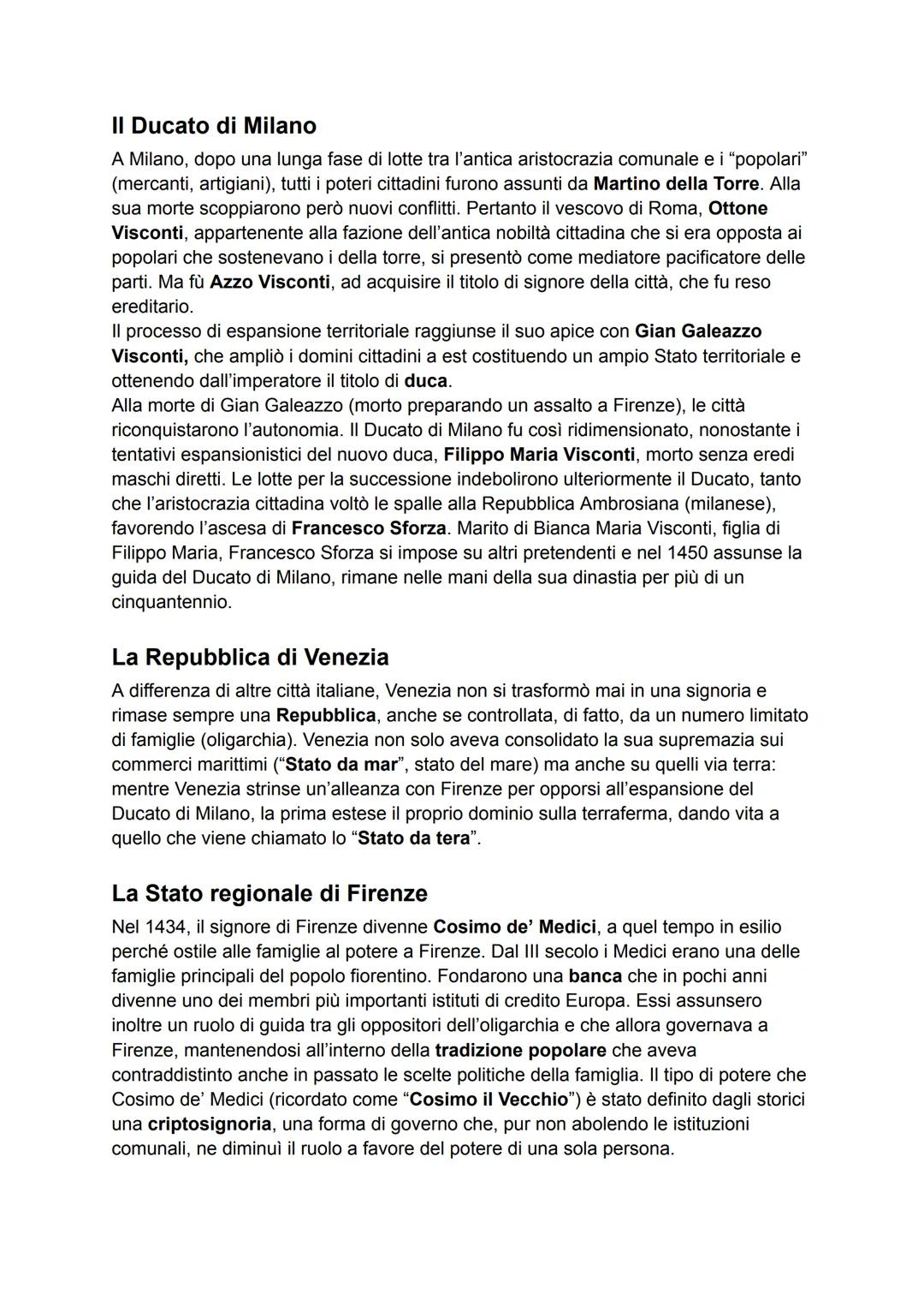 # SIGNORIE E STATI REGIONALI IN ITALIA FRA IL
TRECENTO E IL QUATTROCENTO
L'origine e l'affermazione delle signorie
Contesto: Parallelament