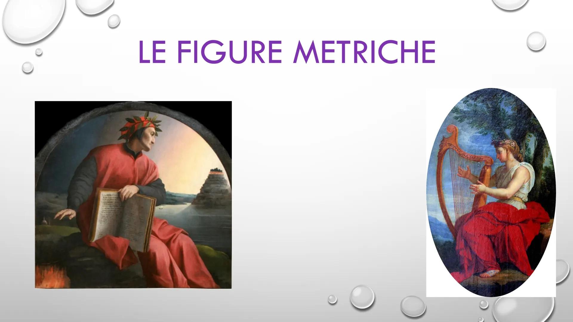 # LE FIGURE METRICHE # LE FIGURE METRICHE
PER CAPIRE LA STRUTTURA DI UNA POESIA NON SI GUARDA
SOLTANTO IN NUMERO DELLE SILLABE GRAMMATICALI