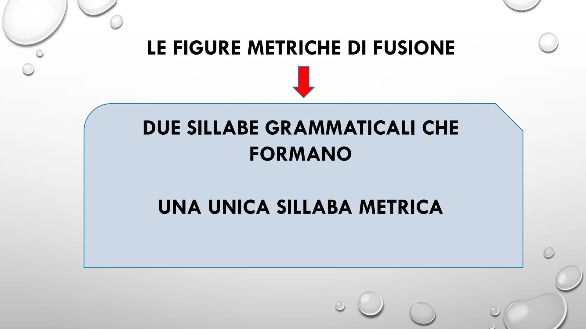# LE FIGURE METRICHE # LE FIGURE METRICHE
PER CAPIRE LA STRUTTURA DI UNA POESIA NON SI GUARDA
SOLTANTO IN NUMERO DELLE SILLABE GRAMMATICALI