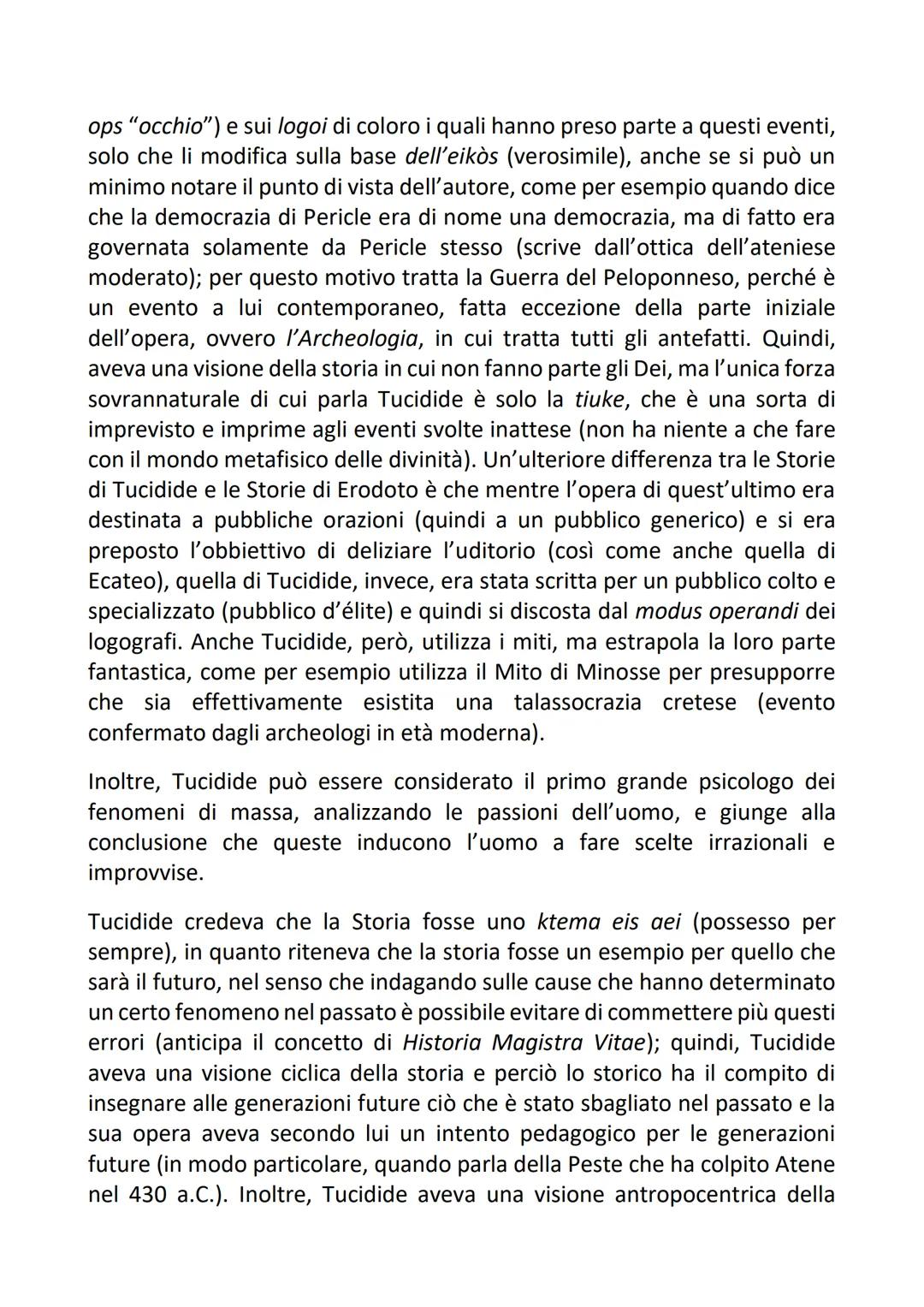 TUCIDIDE
Tucidide è il rappresentante più illustre del genere storiografico greco, in
quanto fu il primo a scrivere la storia in un modo ogg