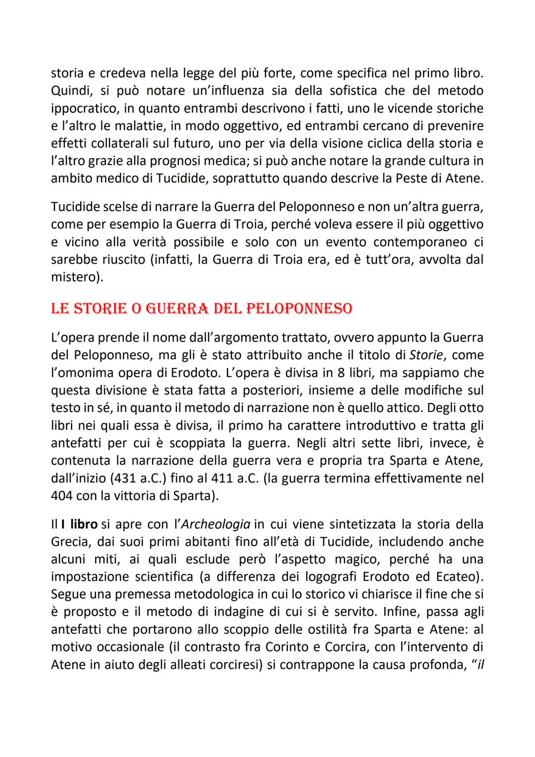 TUCIDIDE
Tucidide è il rappresentante più illustre del genere storiografico greco, in
quanto fu il primo a scrivere la storia in un modo ogg