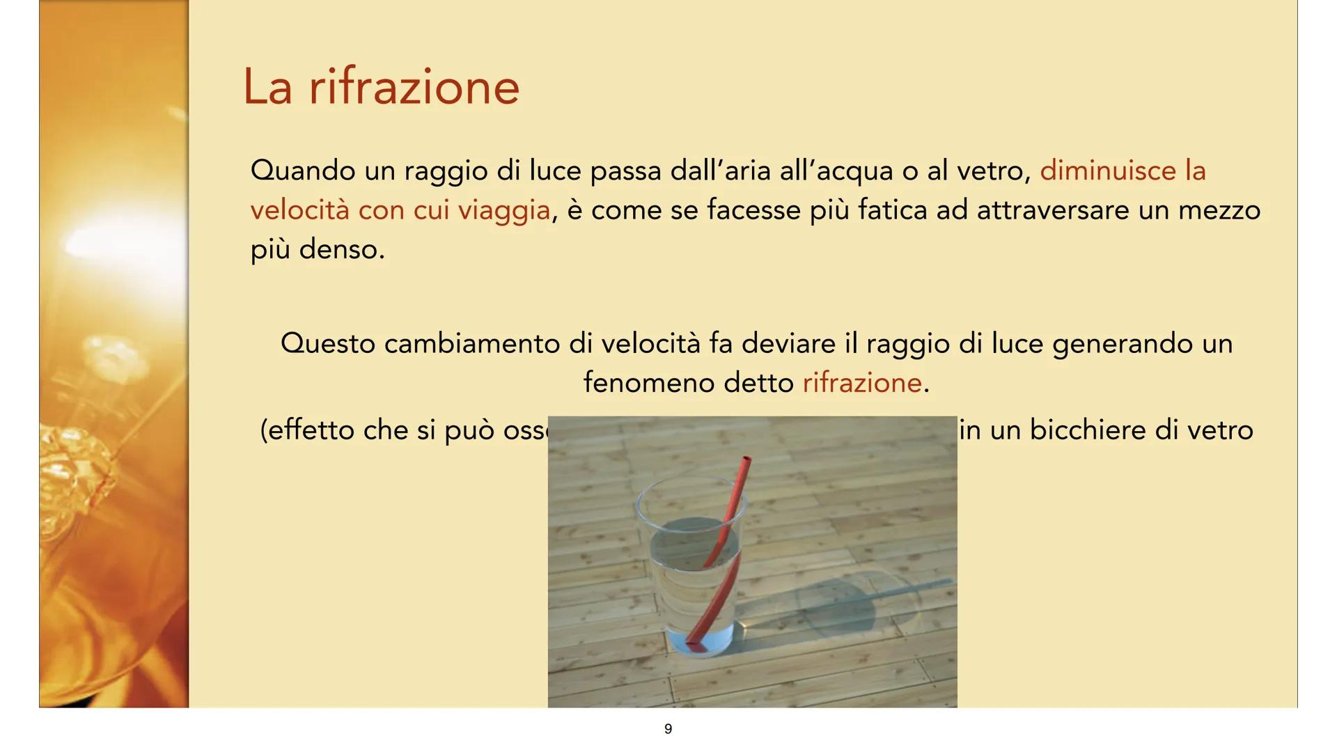La luce in fisica
1
Ilaria Mazzarella 4F La luce proviene sempre da una sorgente
luminosa, dove l'energia presente nella materia
viene rilas