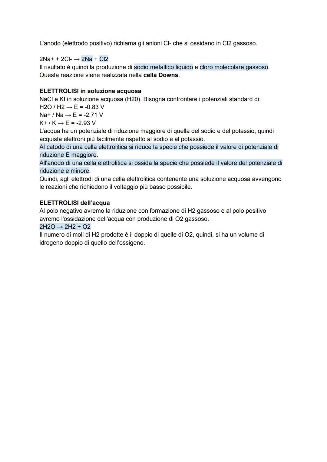 ELETTROCHIMICA
Studia i fenomeni che avvengono in un sistema chimico al passaggio della corrente elettrica
e quelli che consentono ad un sis