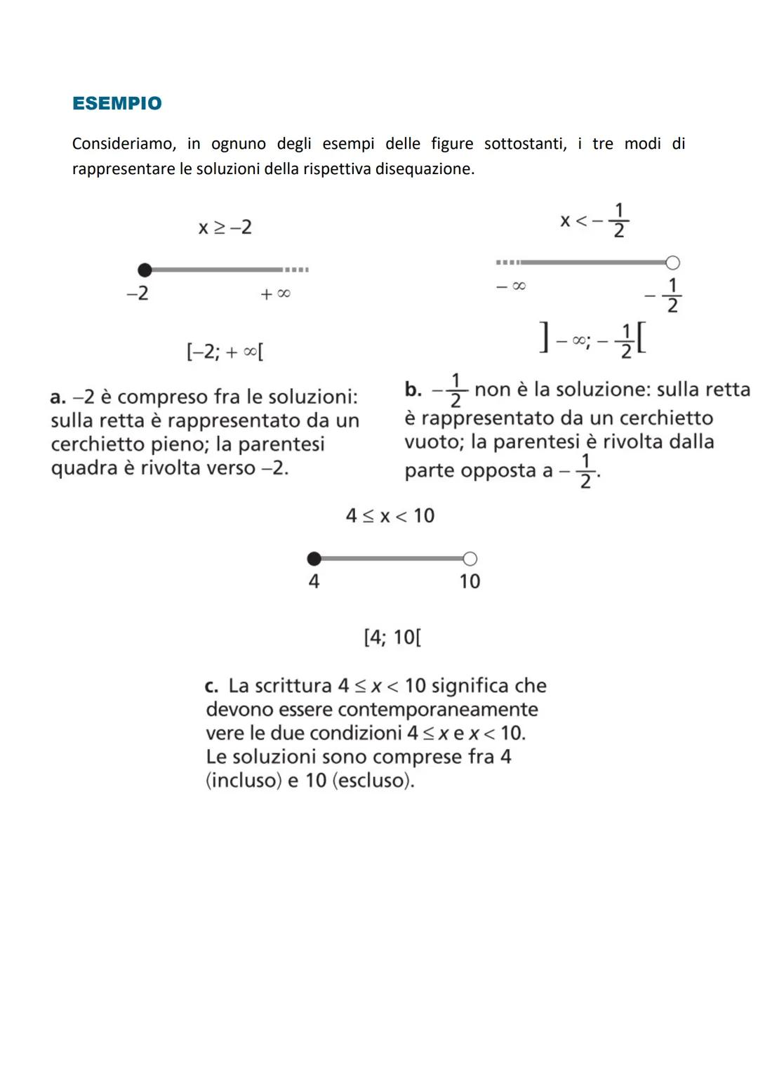 # La rappresentazione delle soluzioni
Per rappresentare graficamente le soluzioni di una disequazione, possiamo utilizzare la retta orienta