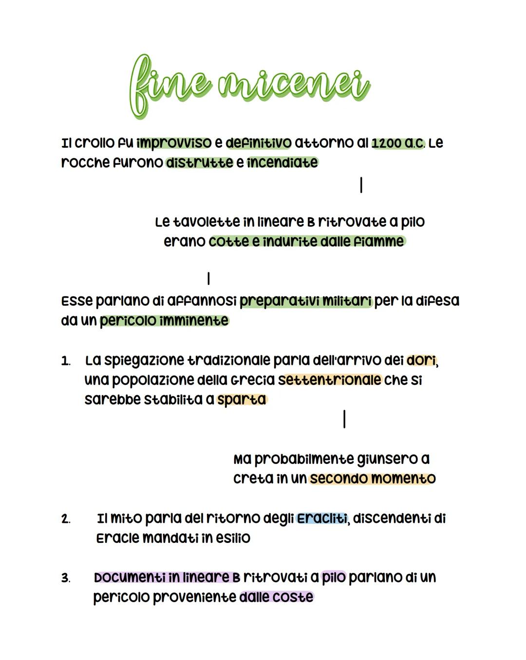 micenci
Popolazione indoeuropea che si stanziò nel continente
greco dal II millennio a.c., cosiddetti achei
1
oggi chiamati micenei perché M