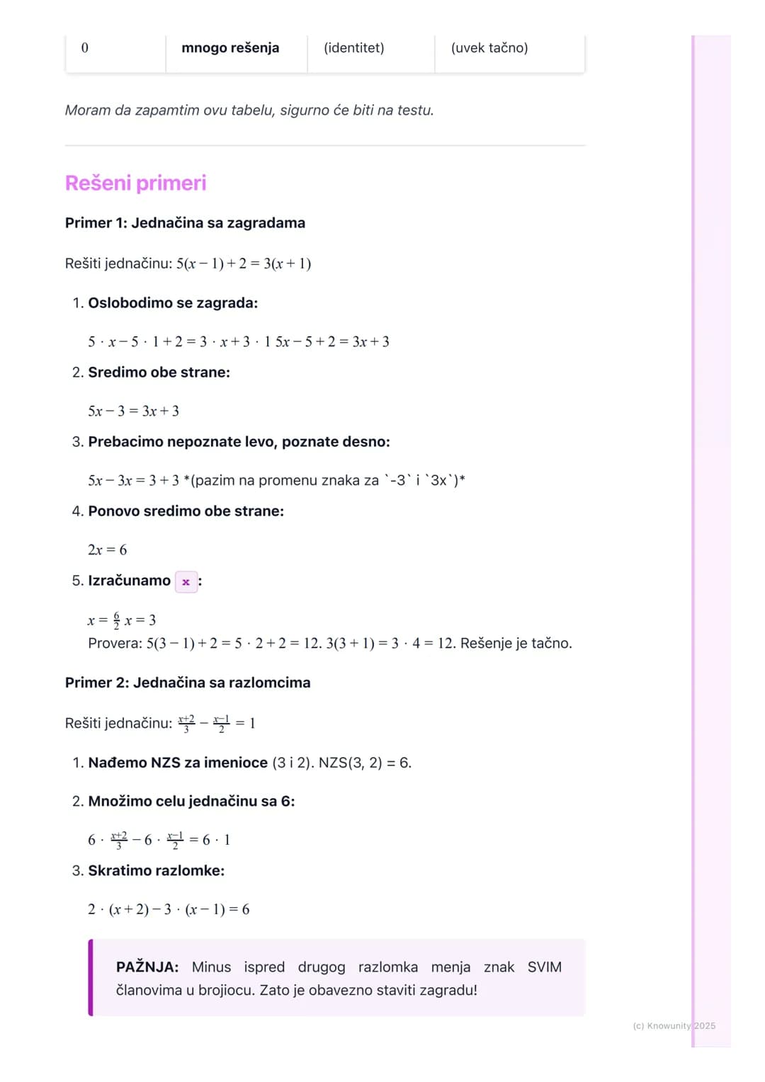 # Linearne jednačine sa jednom
nepoznatom
Uvod u linearne jednačine
Linearne jednačine sa jednom nepoznatom su najosnovniji tip jednačina.