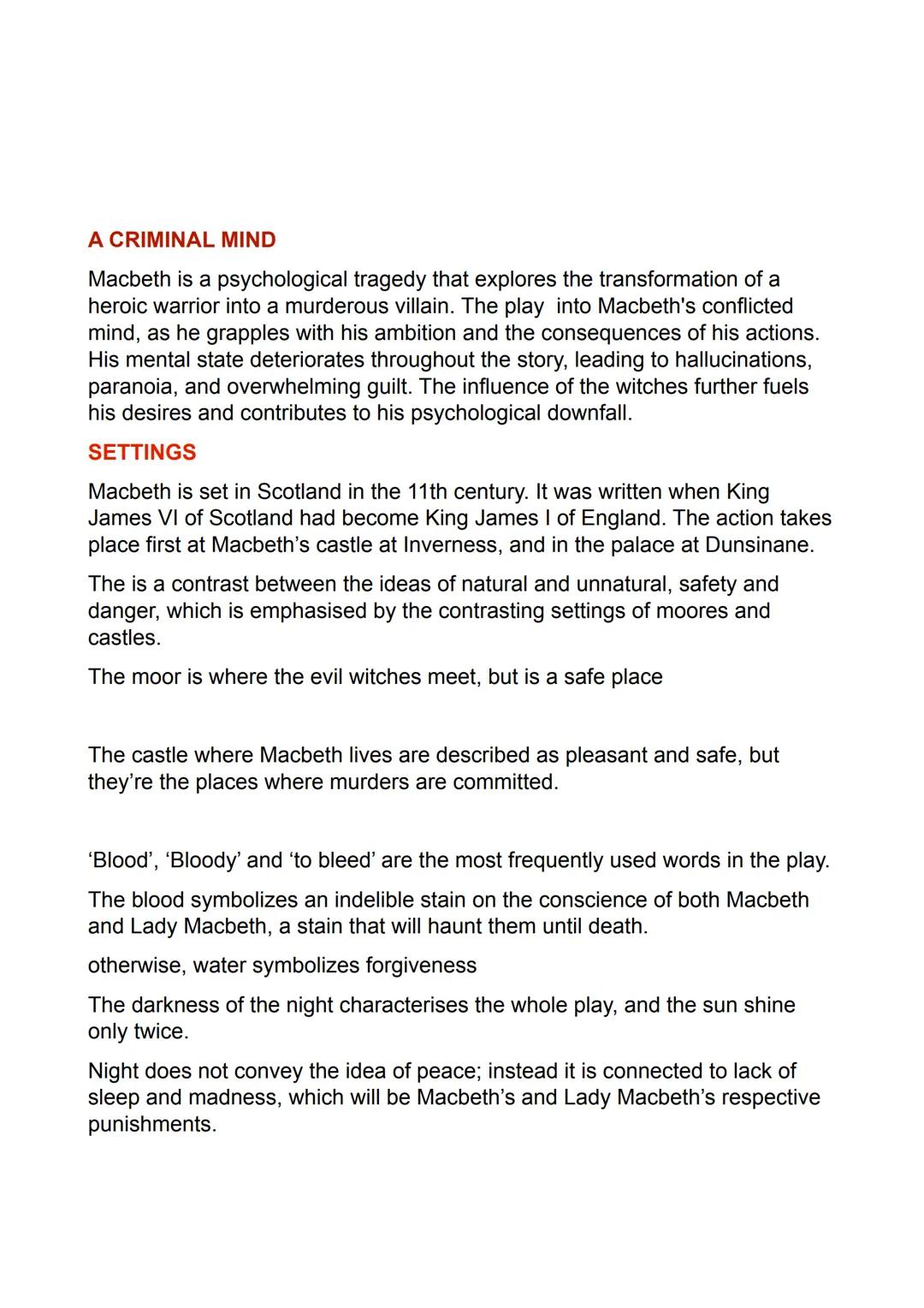 Macbeth, tragedy in five acts by William Shakespeare, is written in 1606-07
and published in the First Folio of 1623. The play is the shorte