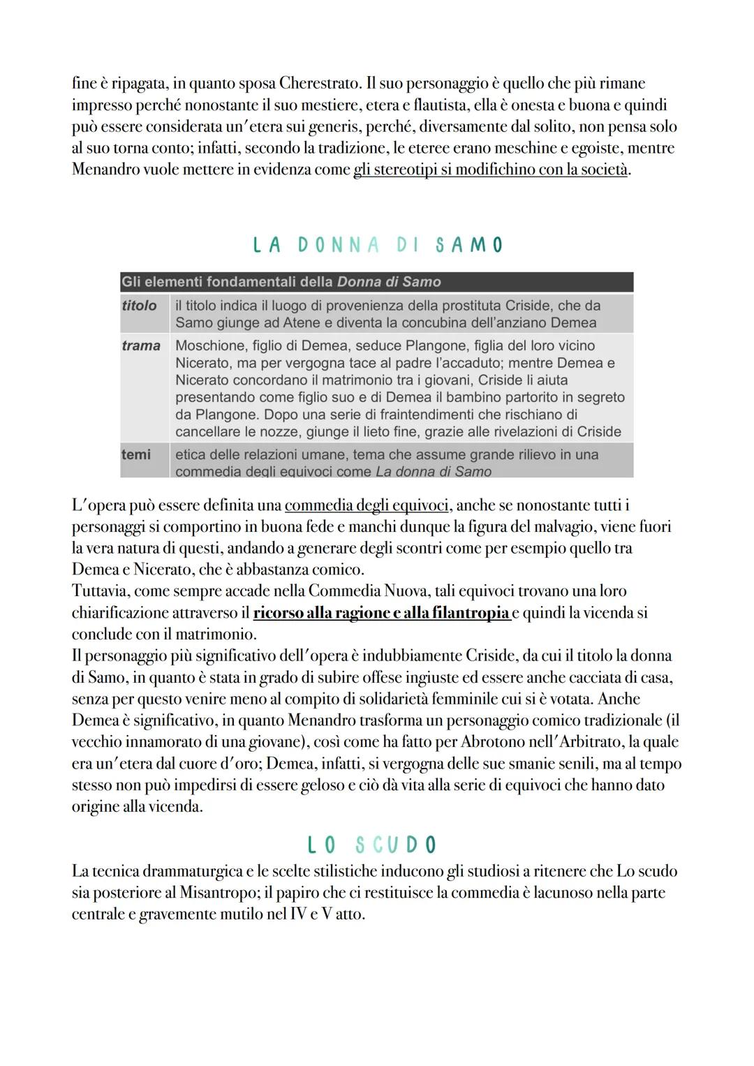 La commedia
A differenza della tragedia, la commedia ha conosciuto una fioritura più lunga e un processo
di evoluzione sul piano delle temat