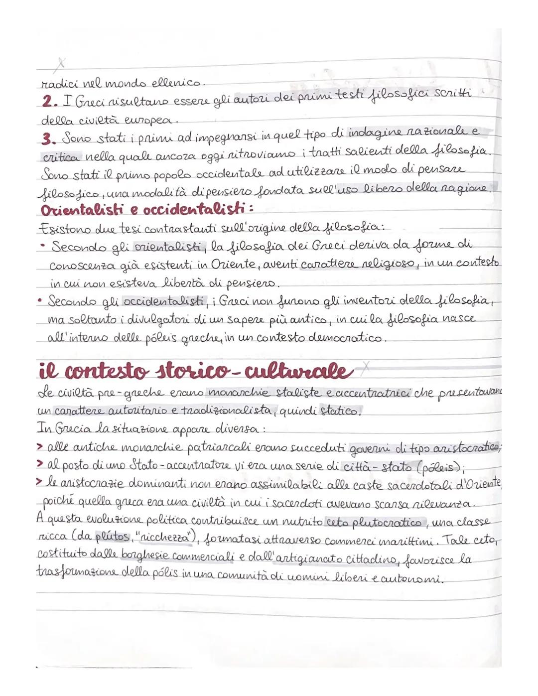 la filosofia
L'etimologia della stessa parola "filosofia", che significa letteralmente
"amore" (philia) del "sapere" (sophía), indica che es