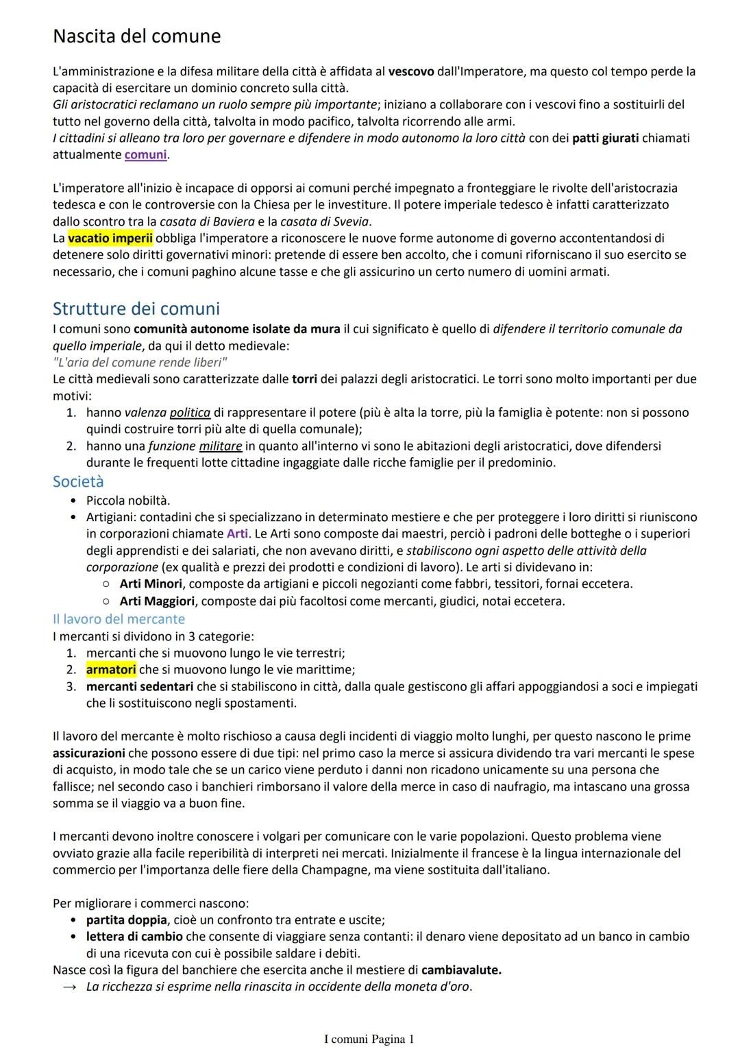 # Nascita del comune
L'amministrazione e la difesa militare della città è affidata al vescovo dall'Imperatore, ma questo col tempo perde la