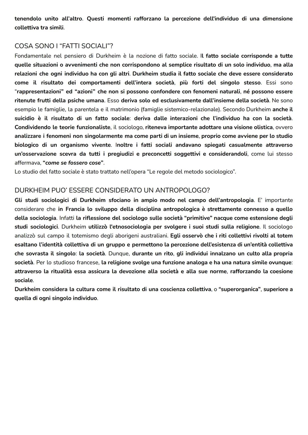 EMILE DURKHEIM
Emile Durkheim nasce da una famiglia di rabbini a Lorena in Francia. Ha una formazione religiosa, ma
successivamente intrapre