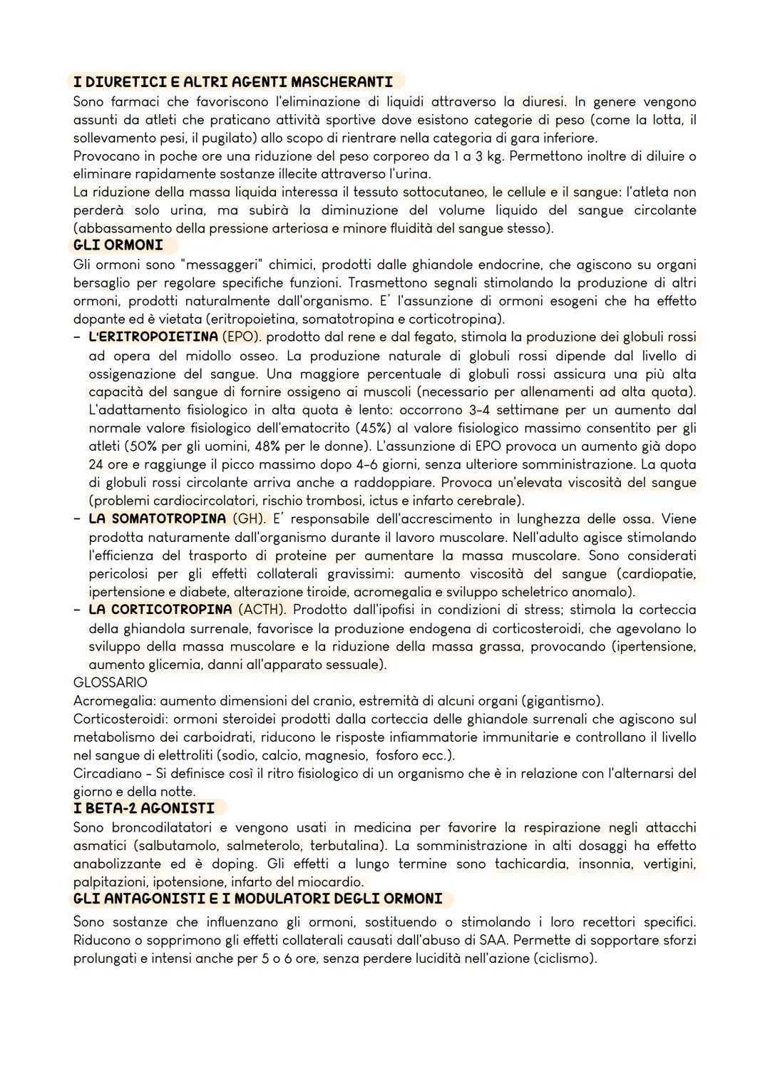 IL DOPING
CHE COS'ร IL DOPING
Per doping si intende "l'uso di sostanze o metodiche che, per natura, dosaggio, metodo e
applicazione, sono no