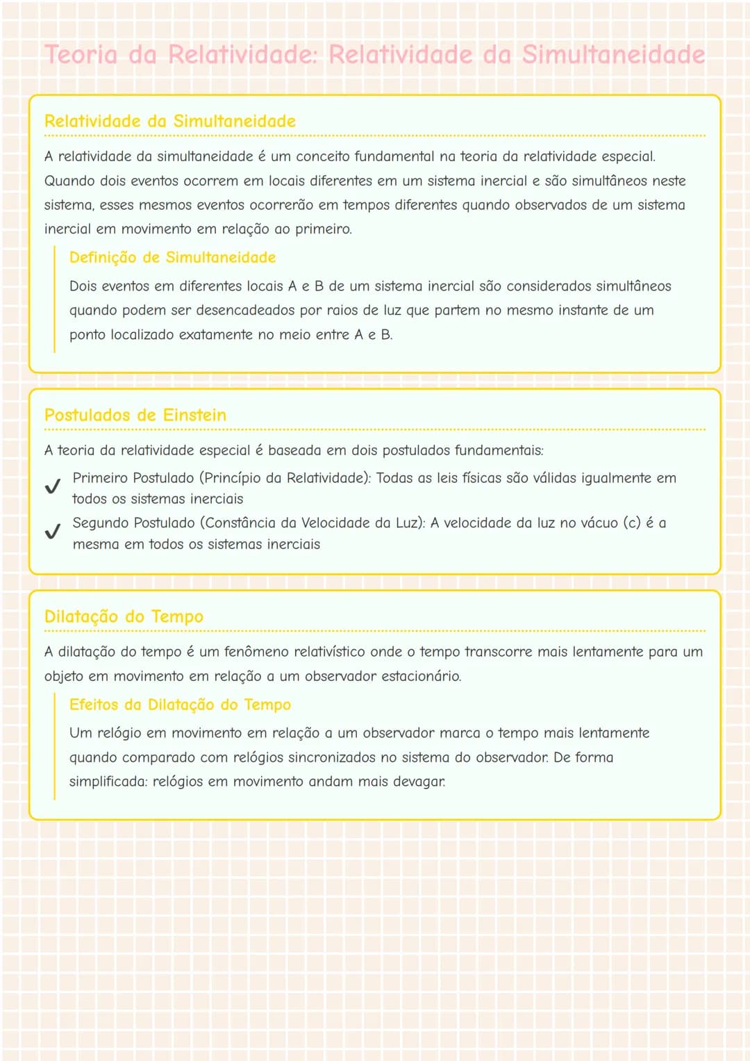 # Teoria da Relatividade: Relatividade da Simultaneidade
## Relatividade da Simultaneidade
A relatividade da simultaneidade é um conceito