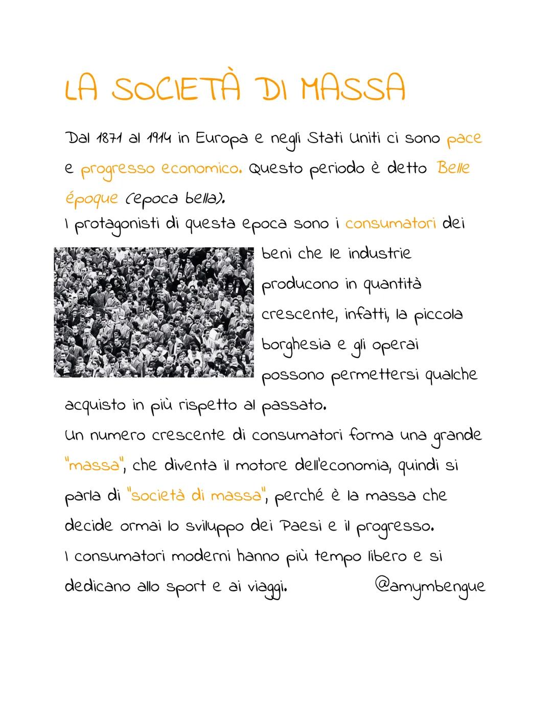 LA SOCIETÀ DI MASSA