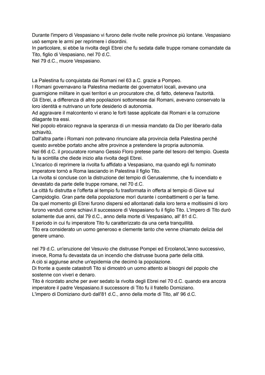 Dinastia Flavia
Nerone non aveva figli, quindi alla sua morte venne a mancare un legittimo successore.
La mancanza di un successore portรฒ ad