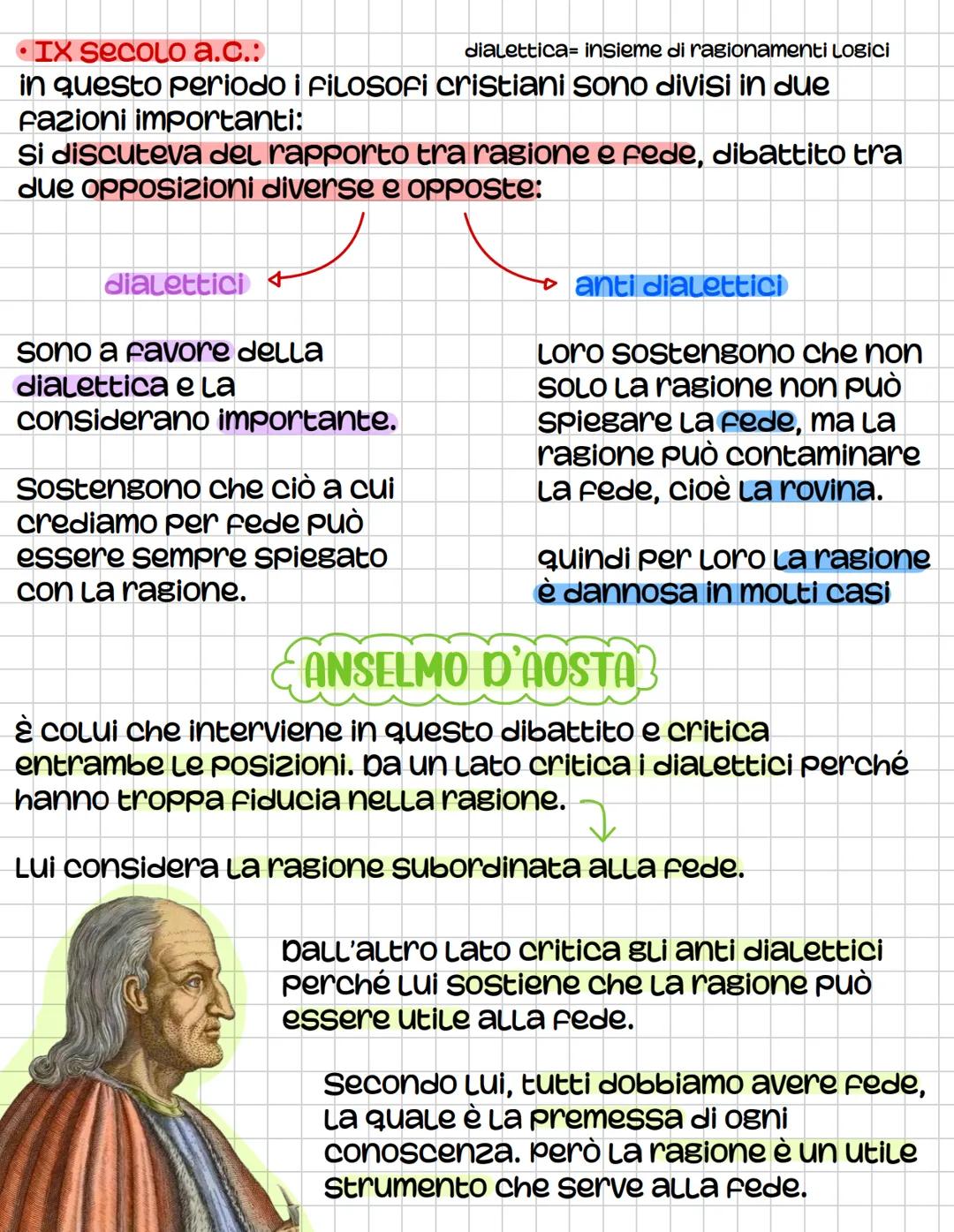 LA SCOLASTICA
La Filosofia medievale
La filosofia medievale è collegata alla religione, esse sono
in relazione. c'era un dibattito tra quest