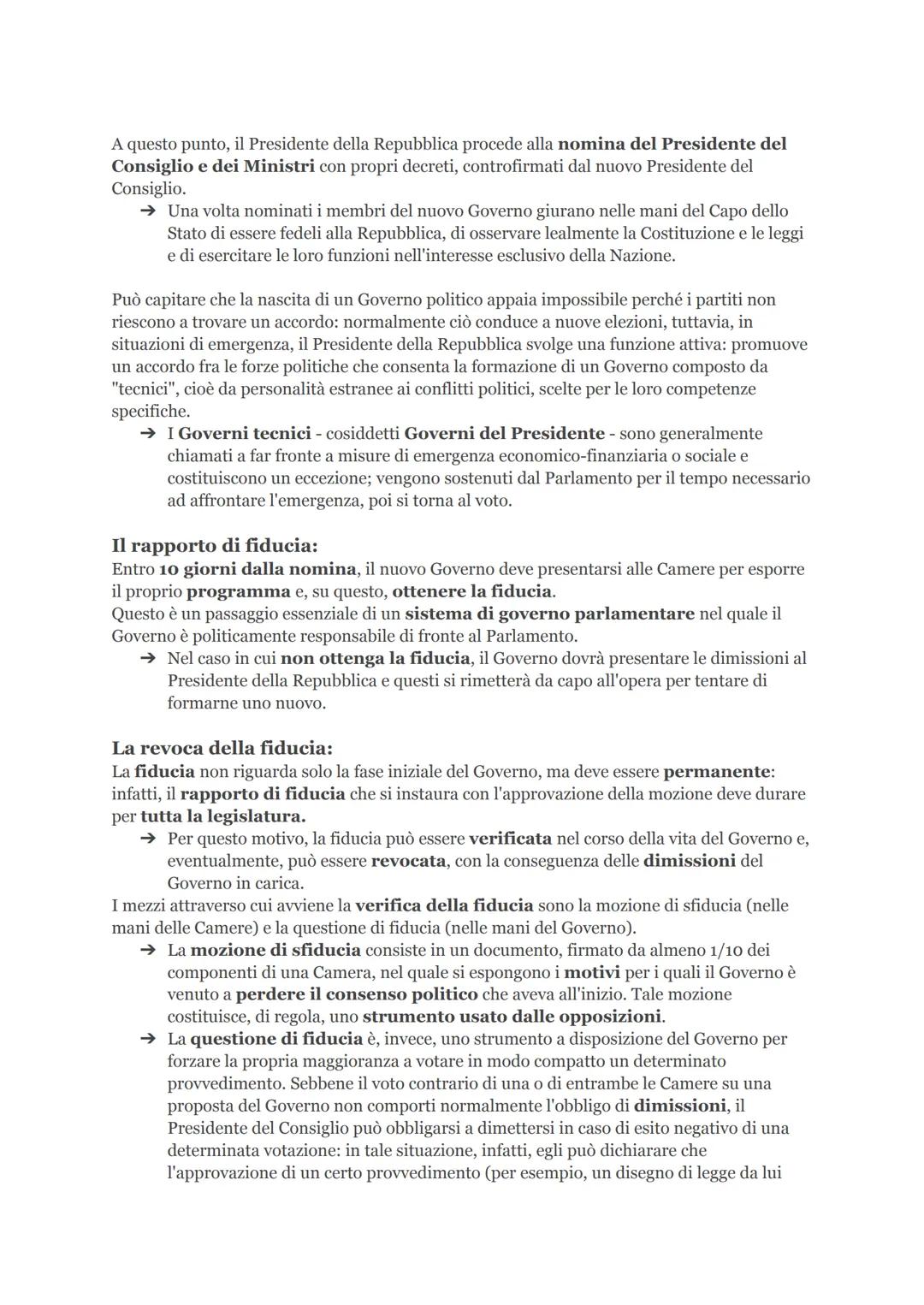 # Il Governo
Composizione e funzione del Governo:
→ Il Governo è un organo costituzionale complesso formato dal Presidente del
Consiglio d