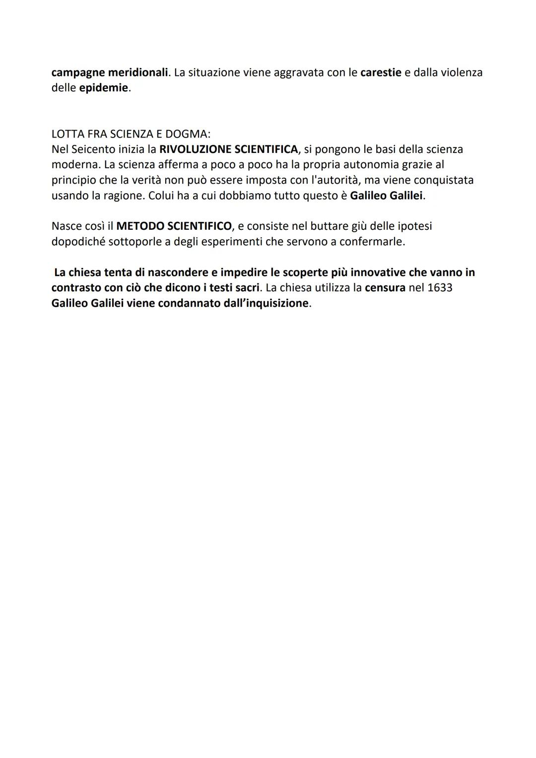 IL SEICENTO
Il Seicento è conosciuto come SECOLO DELLA CRISI per via delle difficoltà agricole,
della diffusione di epidemie e pestilenze, c