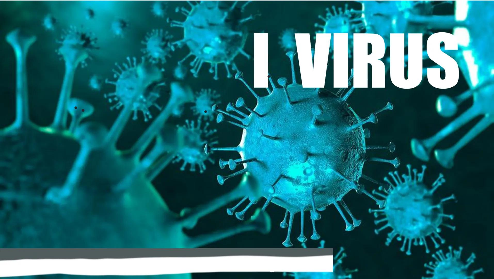 i
I VIRUS
1,
الاتى I VIRUS: COSA SONO?
Sono parassiti che si riproducono tramite le
cellule degli esseri viventi. Queste entità
sono piccoli