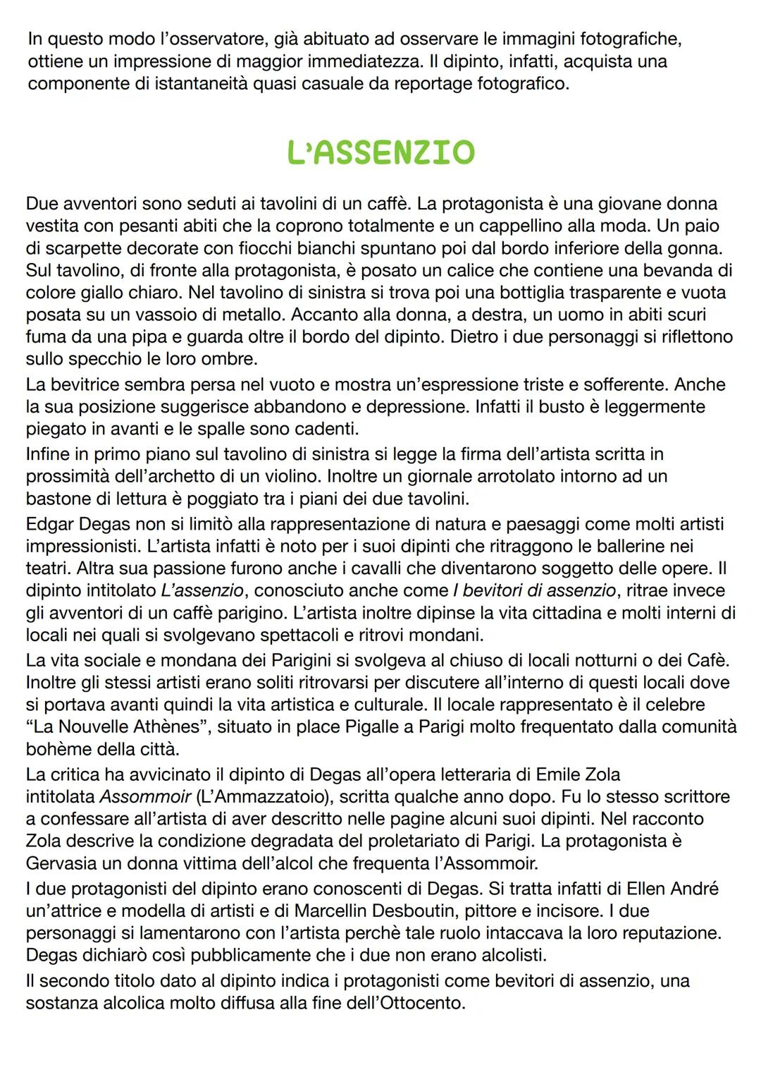 Edgar Degas
Edgar Degas nacque a Parigi nel 1834 da un ricco banchiere. Seguรฌ dei corsi di pittura,
frequentรฒ la scuola di Belle Arti e viag