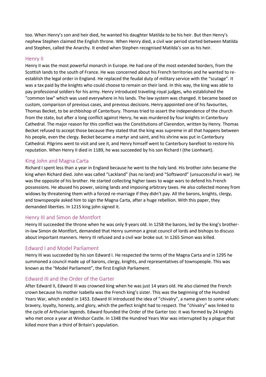 Storia inglese
Pre-Celtic Britain
Six thousand years ago in Britain's land, there was already a population who used to burn and cut down
for