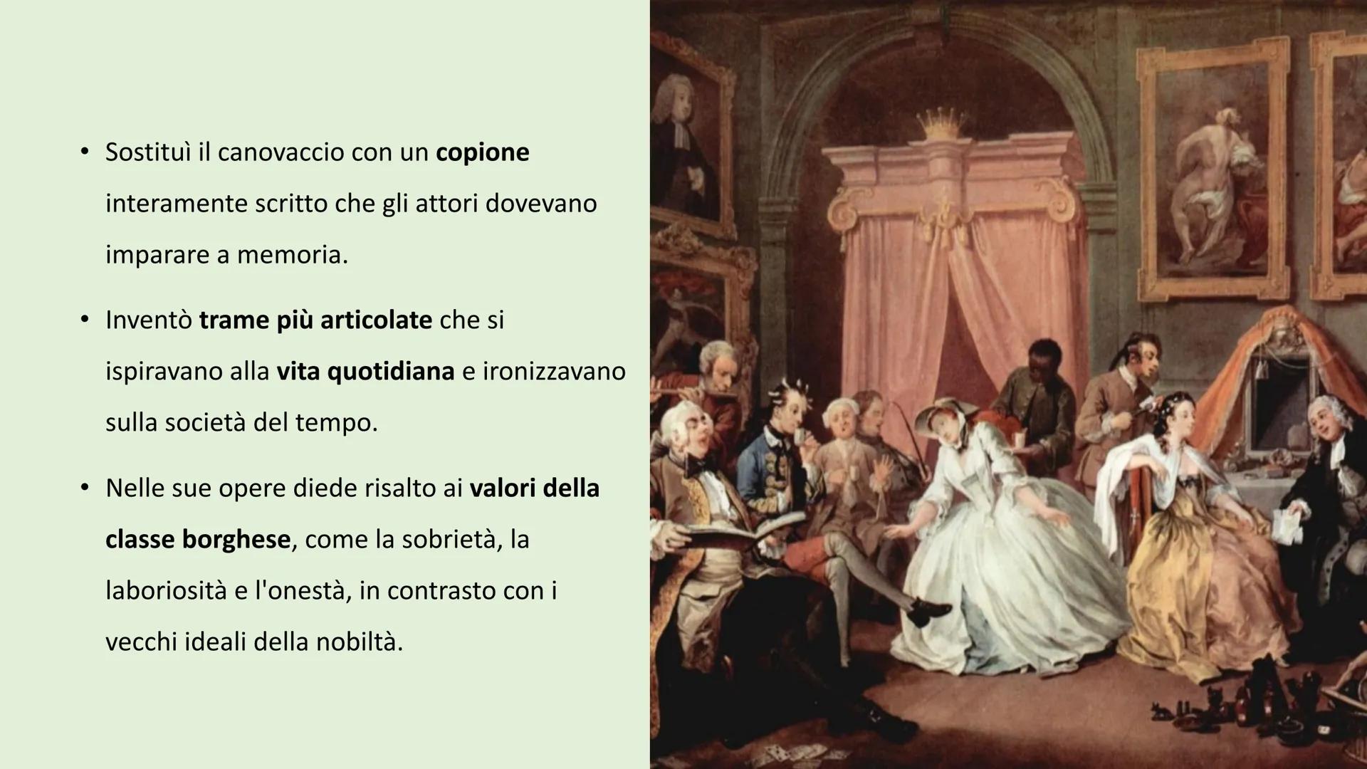 Carlo Goldoni La vita Goldoni nasce nel 1707 a Venezia da
una famiglia borghese. Fin da
giovanissimo dimostra una grande
passione per il tea