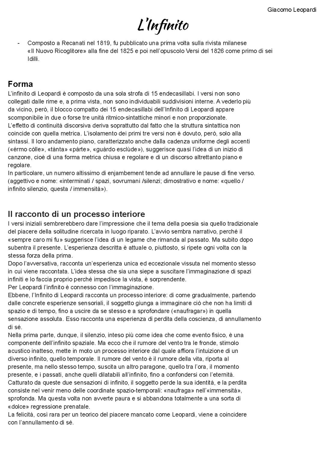 L'Infinito - Leopardi