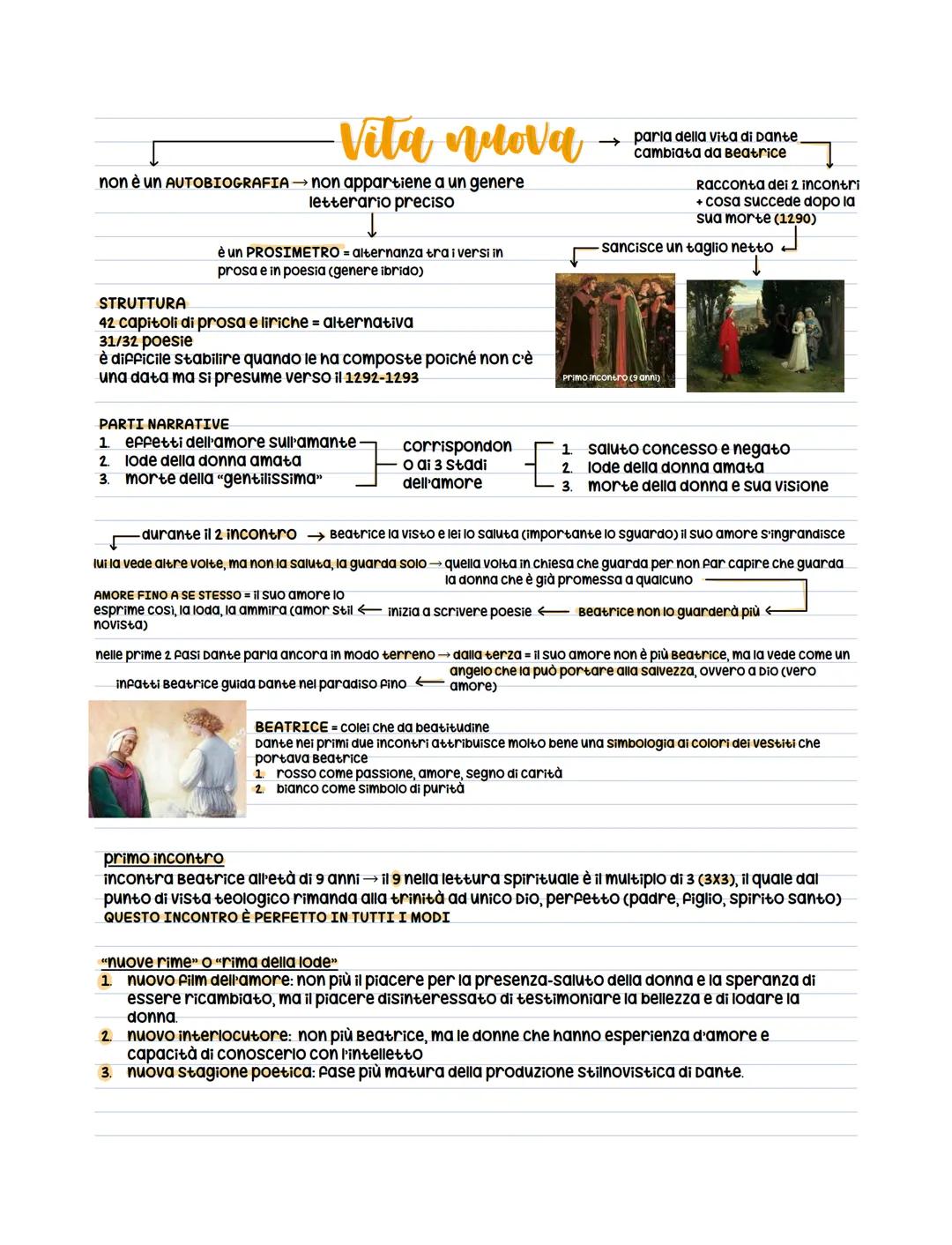 # -Vita nuova -
non è un AUTOBIOGRAFIA → non appartiene a un genere
letterario preciso
↓
è un PROSIMETRO = alternanza tra i versi in
pr