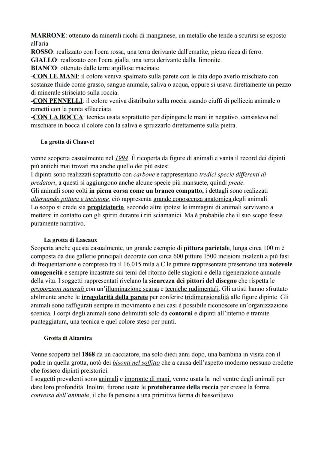 Arte preistorica
I primi manufatti creati dell'uomo risalgono all'Età della Pietra, che si divide in 3:
-Il Paleolitico o età della pietra a
