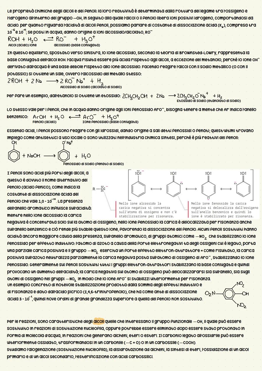 GLI ALCOLI E I FENOLI: gli alcoli sono caratterizzati dalla presenza del gruppo funzionale OH (OSSidrile), tipico dei fenoli.
L'Ossidrile fa