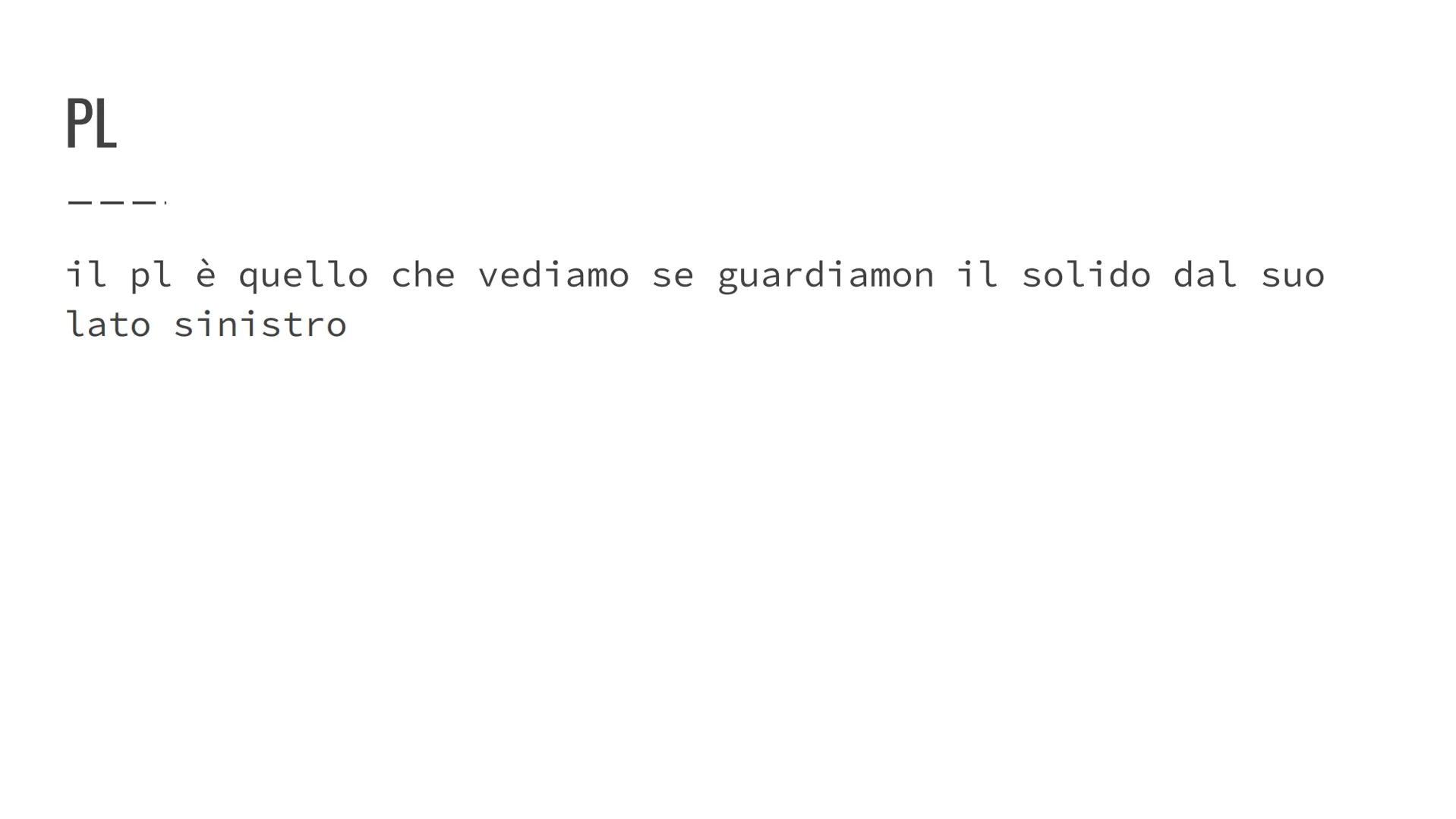 Le proiezioni ortogonali
Sintesi Cos'è una proiezione ortogonale?
È la rappresentazione piana di un solido 3D Come strutturiamo un foglio pe