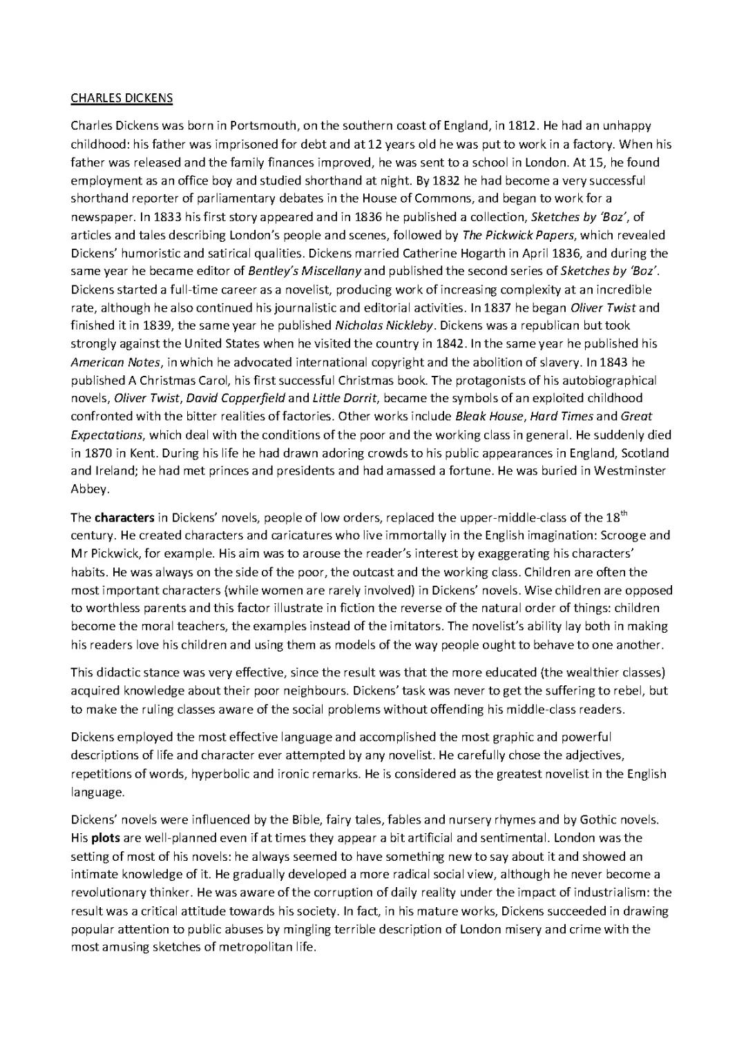 CHARLES DICKENS
