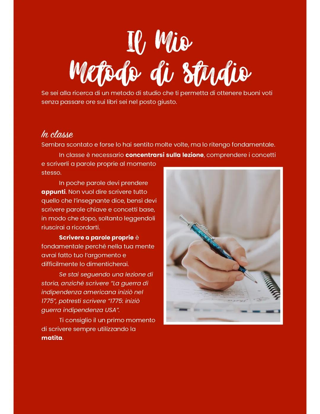 Il mio Metodo di Studio