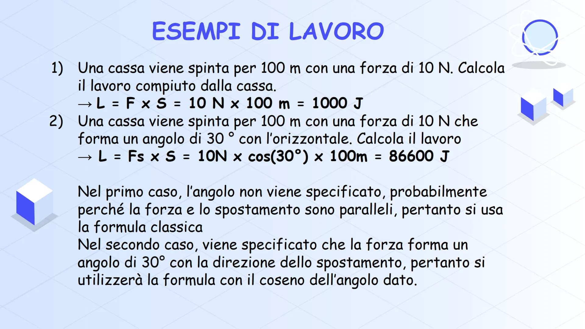 LAVORO ED
ENERGIA
Genghi Alessandro
Classe 4H
A.S. 2024-2025 # COS'È IL LAVORO?
Quando noi muoviamo un oggetto, a questo viene applicata un