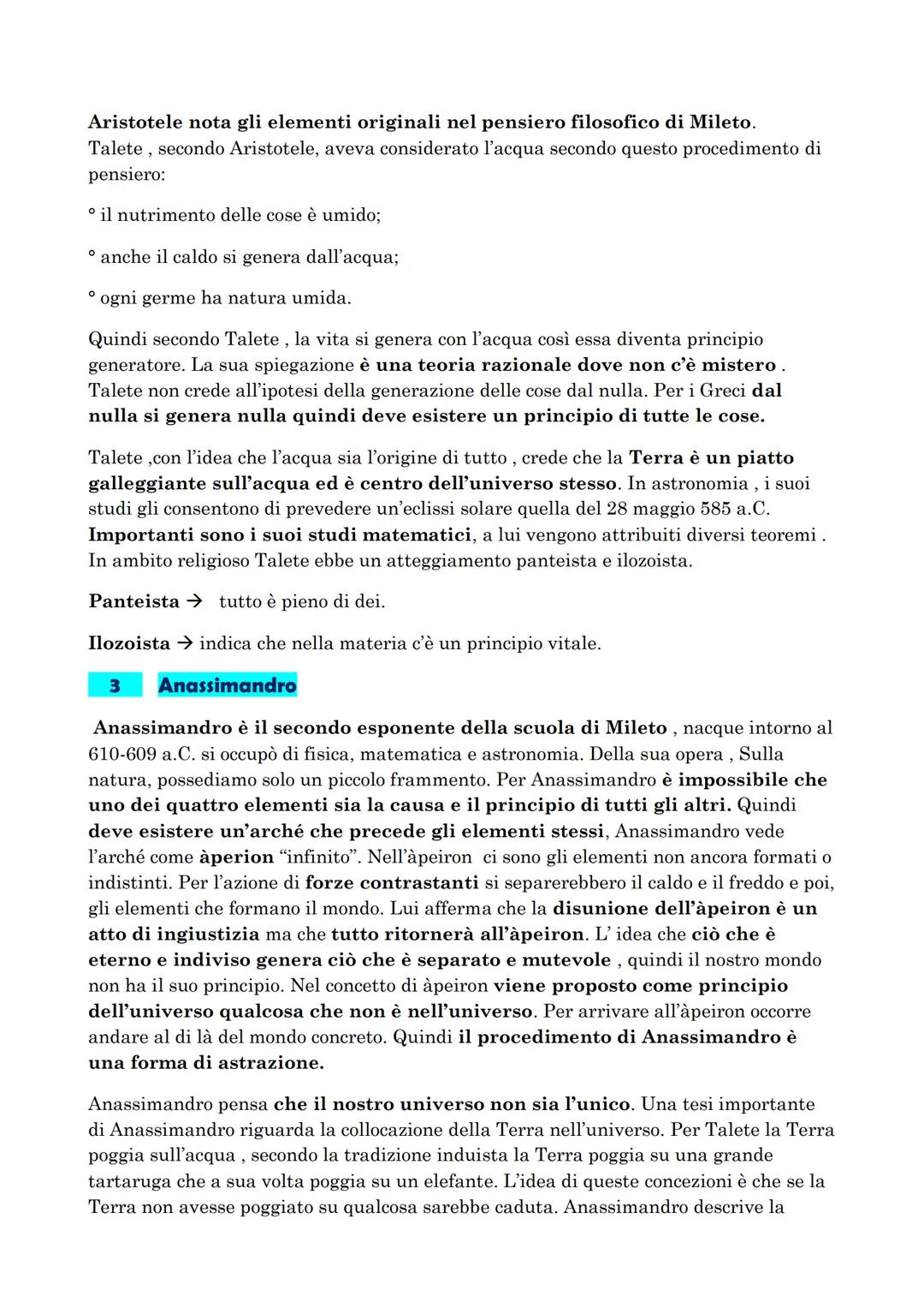 1 La scuola di Mileto
La storia della filosofia occidentale iniziò a Mileto, una colonia greca della Ionia,
fulcro commerciale e portuale di