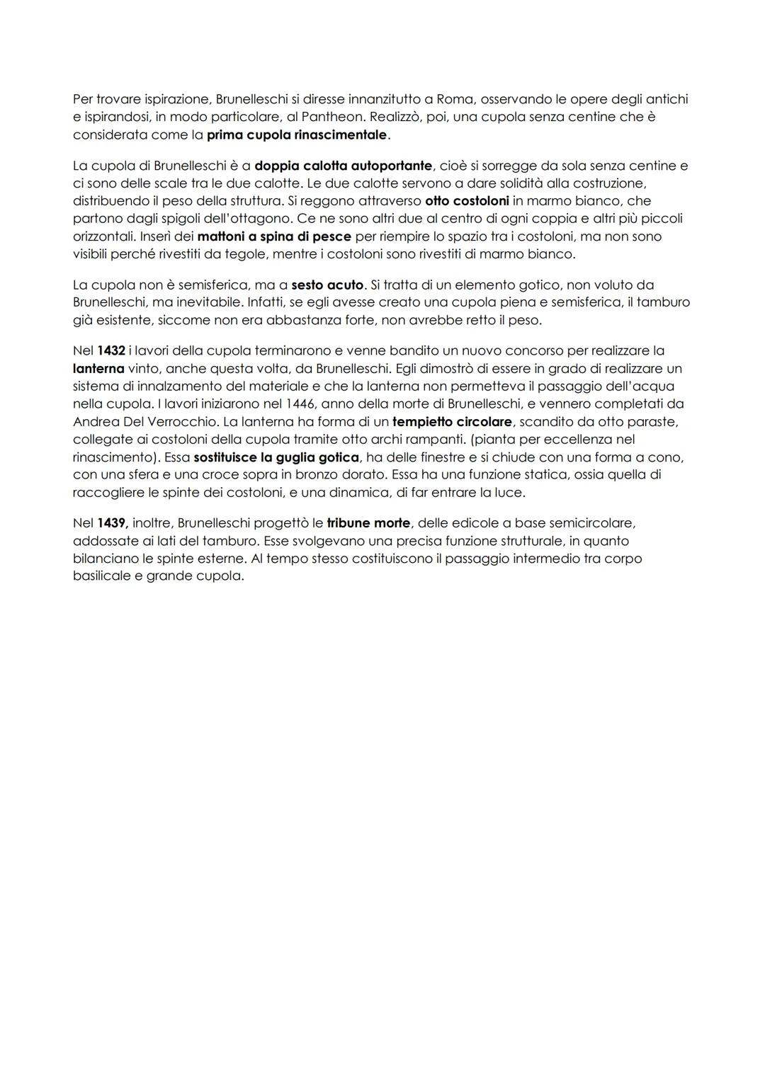 Filippo Brunelleschi è una figura cardine per l'avvio del rinascimento italiano. Egli è ancora oggi
studiato in quanto è stato l'inventore d