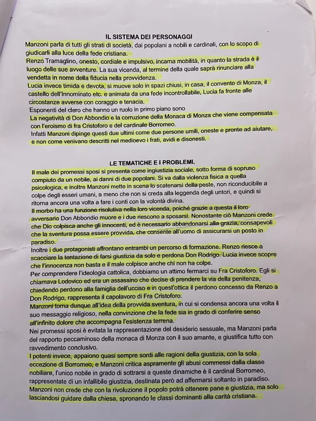 <p>Manzoni parla di tutti gli strati della società, dai popolani ai nobili e cardinali, con lo scopo di giudicarli alla luce della fede cri