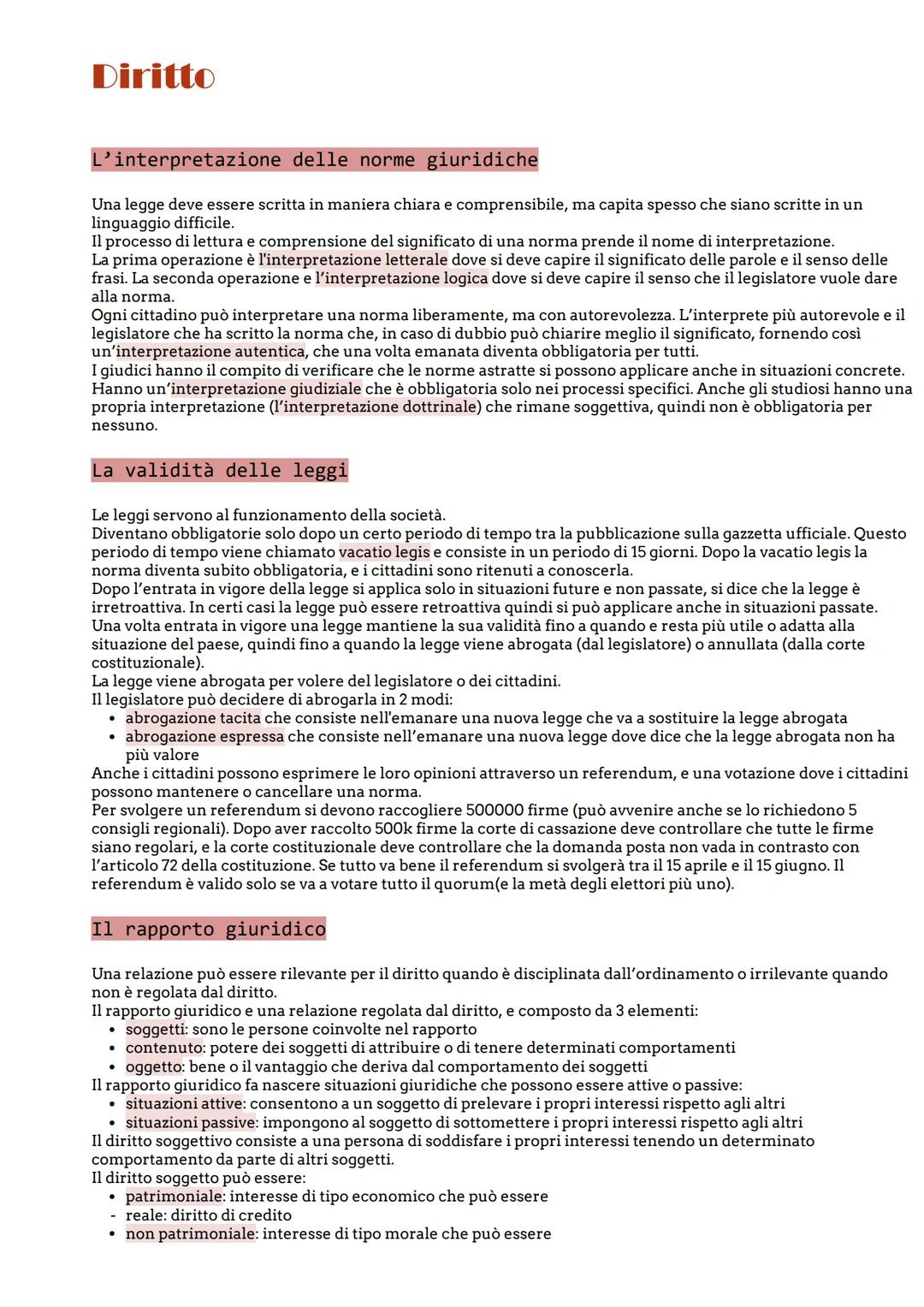 # Diritto
## L'interpretazione delle norme giuridiche
Una legge deve essere scritta in maniera chiara e comprensibile, ma capita spesso ch